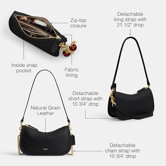 Coach Women's Natural Grain Leather Waverly Bag NWT - Picture 2 of 5